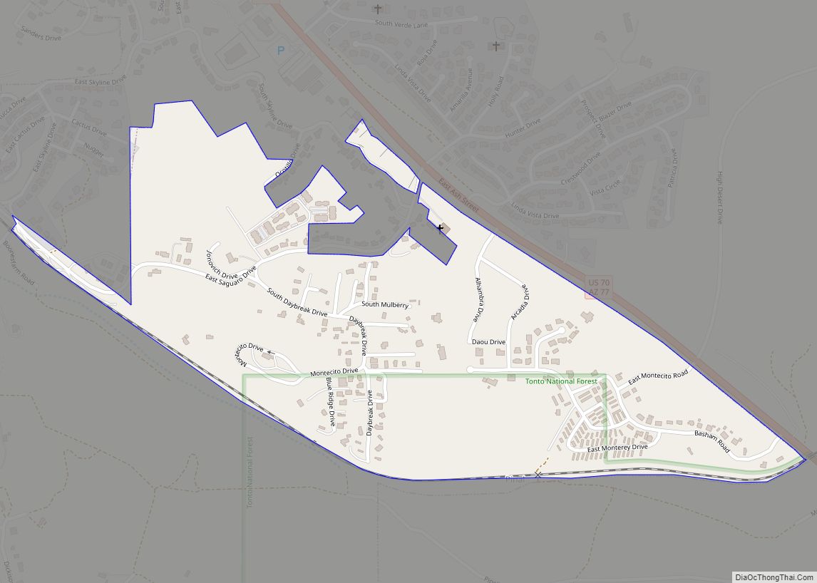 Map of Pinal CDP