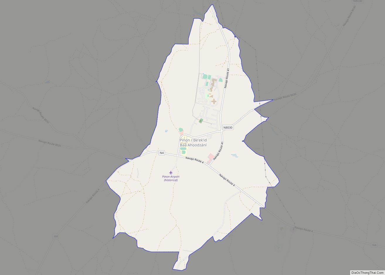 Map of Pinon CDP, Arizona