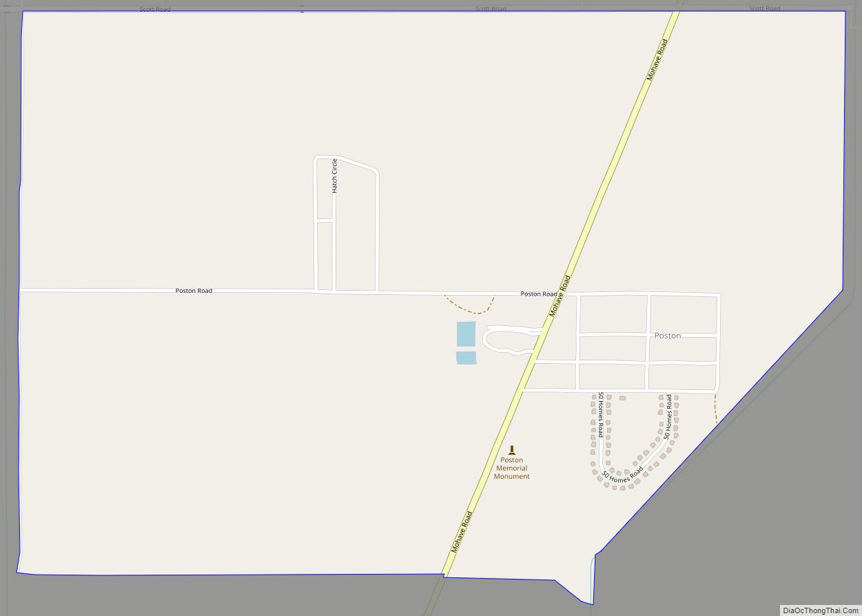 Map of Poston CDP