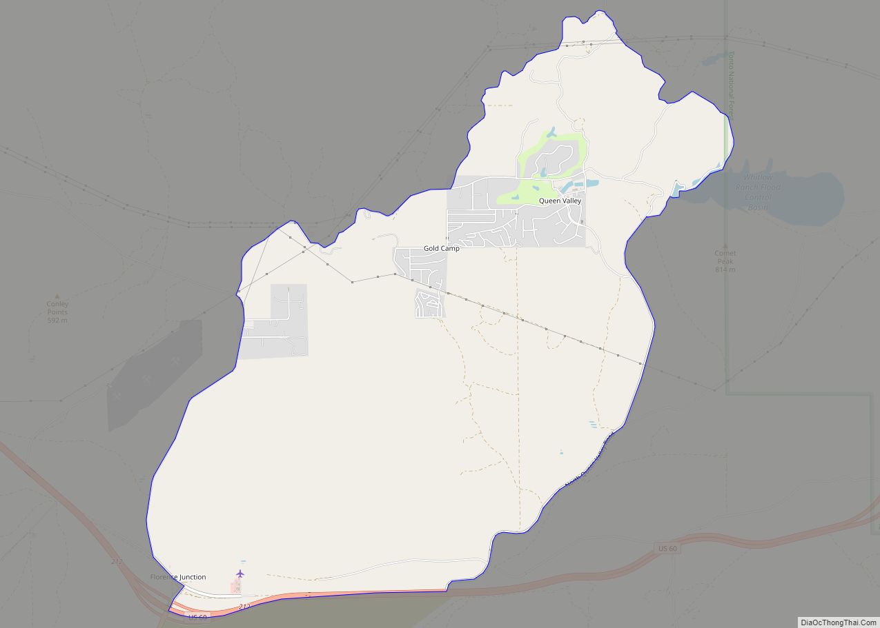 Map Of Queen Valley CDP   Queen Valley 