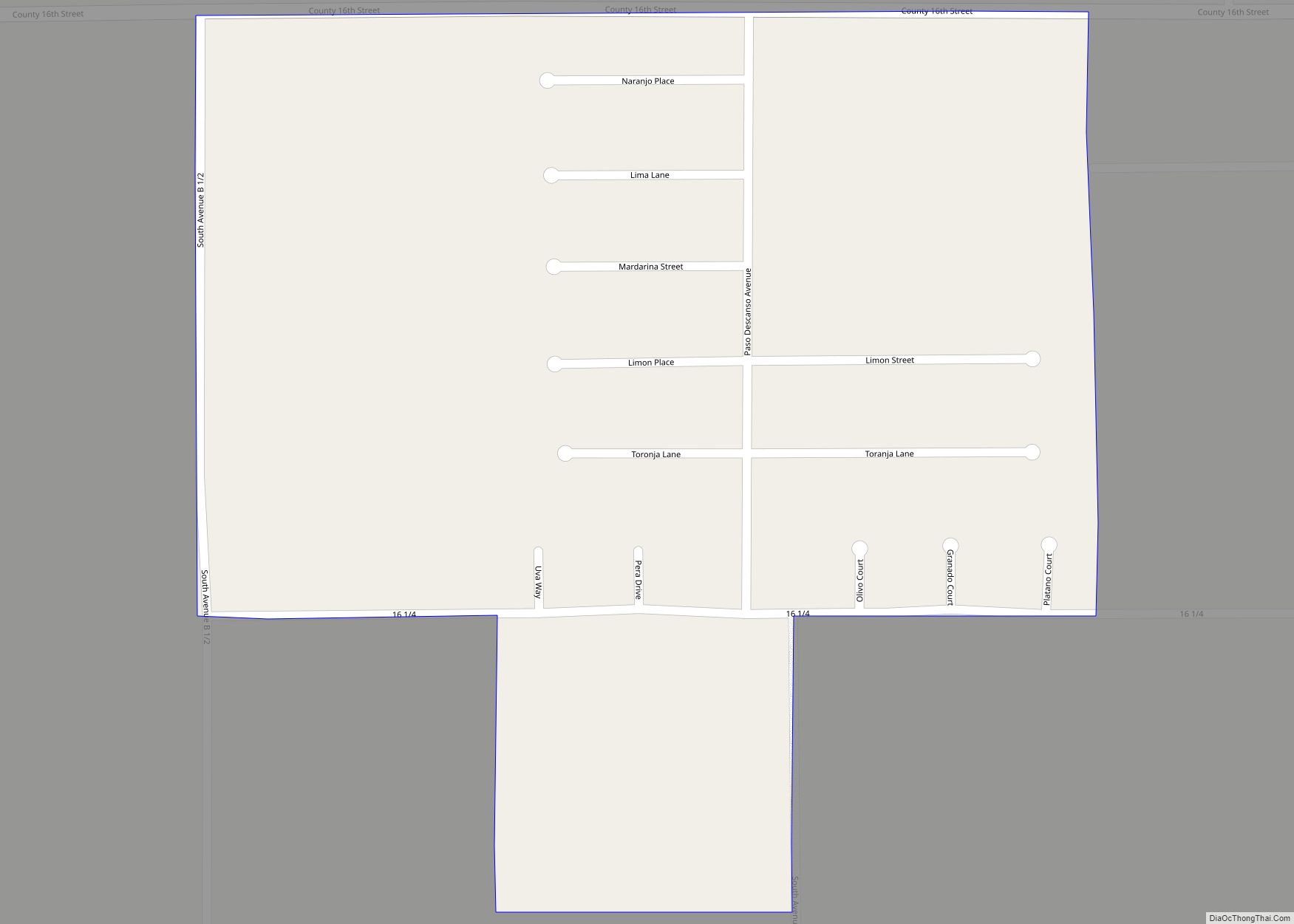 Map of Rancho Mesa Verde CDP