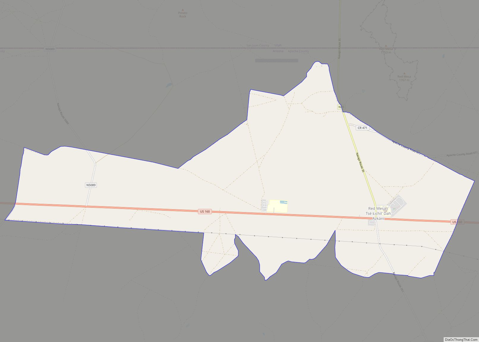 Map of Red Mesa CDP