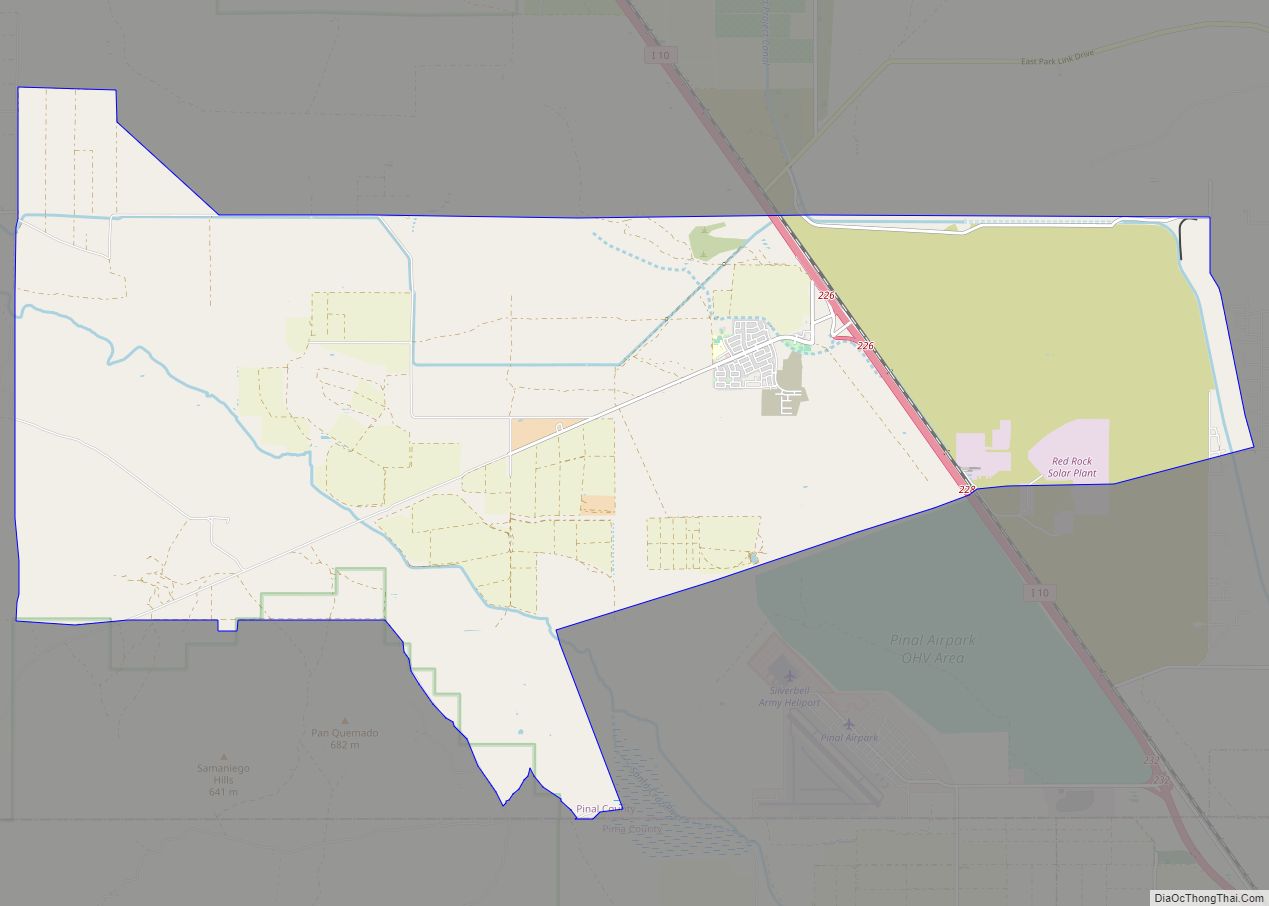 Map of Red Rock CDP, Arizona