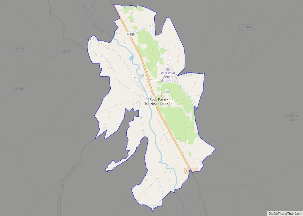 Map of Rock Point CDP, Arizona