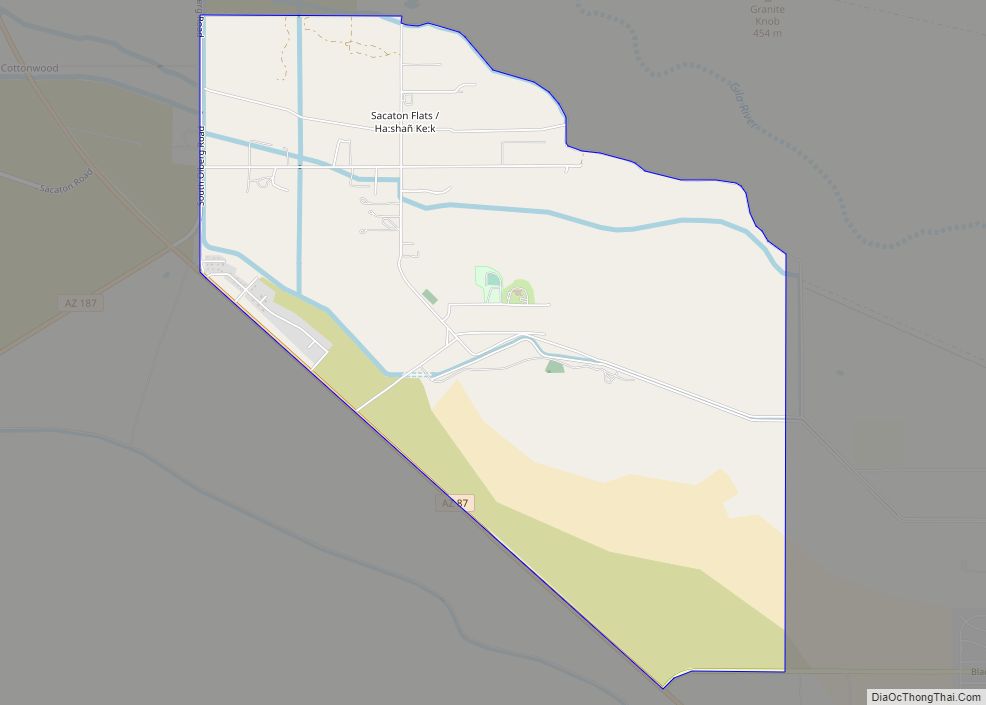 Map of Sacaton Flats Village CDP