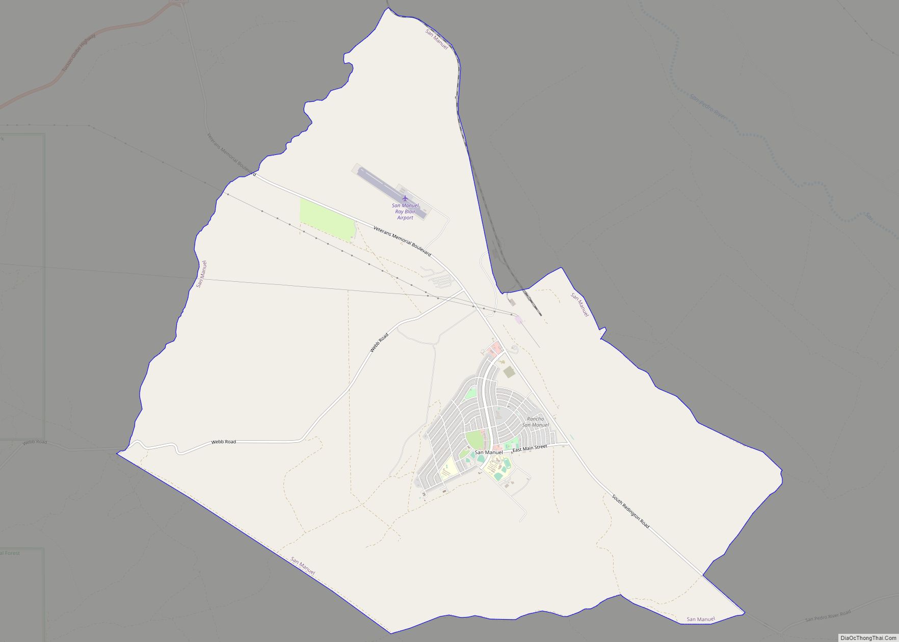 Map of San Manuel CDP