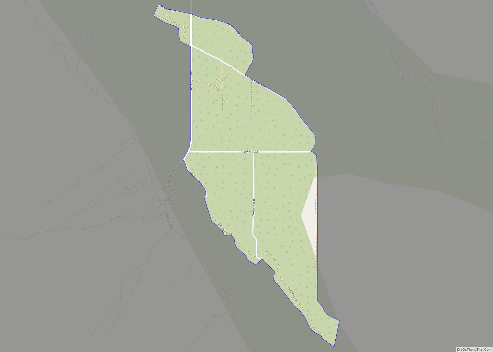 Map of Santa Cruz CDP, Arizona