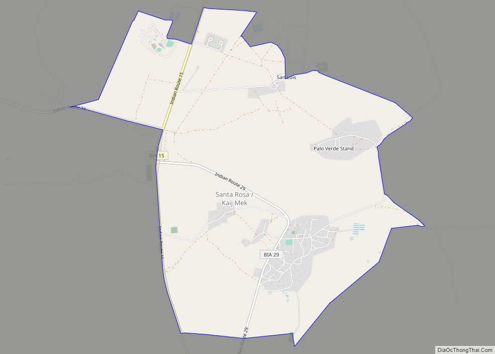 Map of Santa Rosa CDP, Arizona