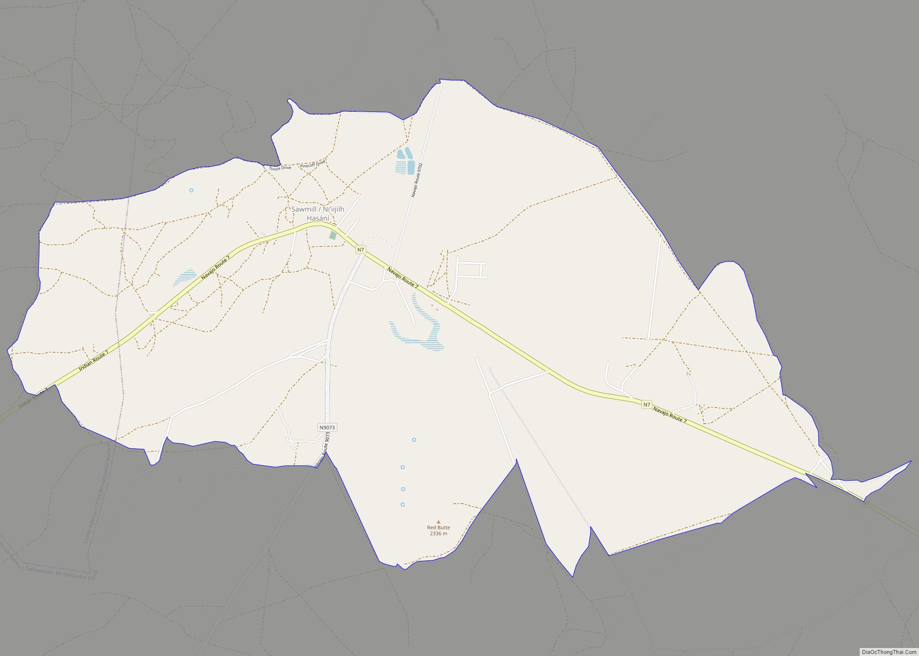 Map of Sawmill CDP