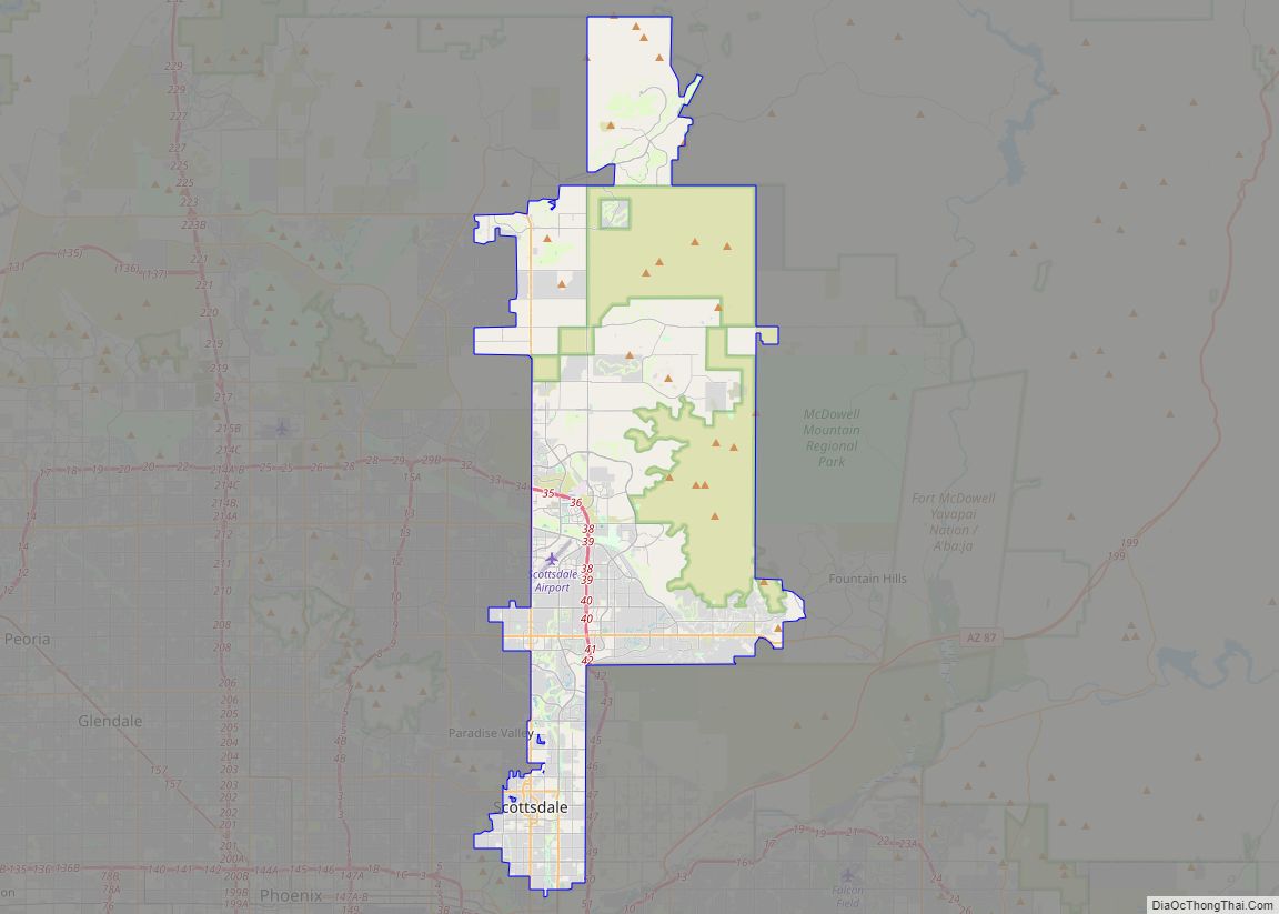 Map of Scottsdale city