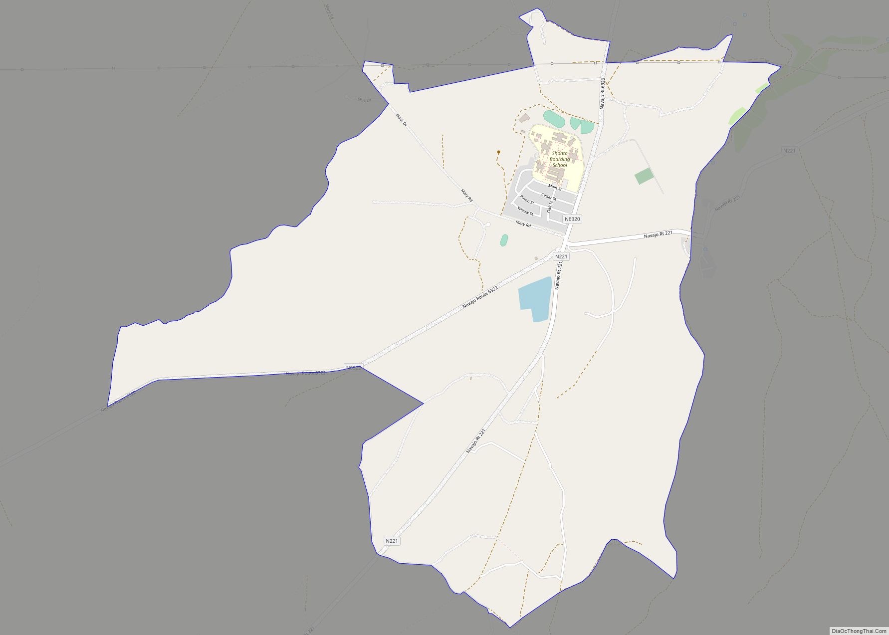 Map of Shonto CDP