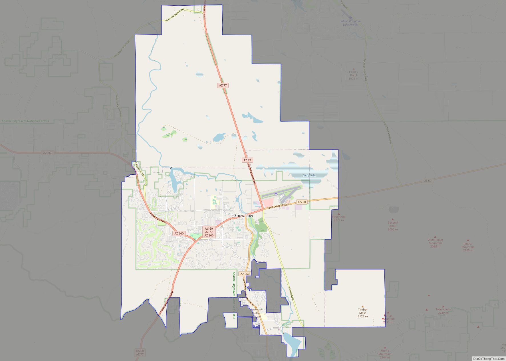 Map of Show Low city