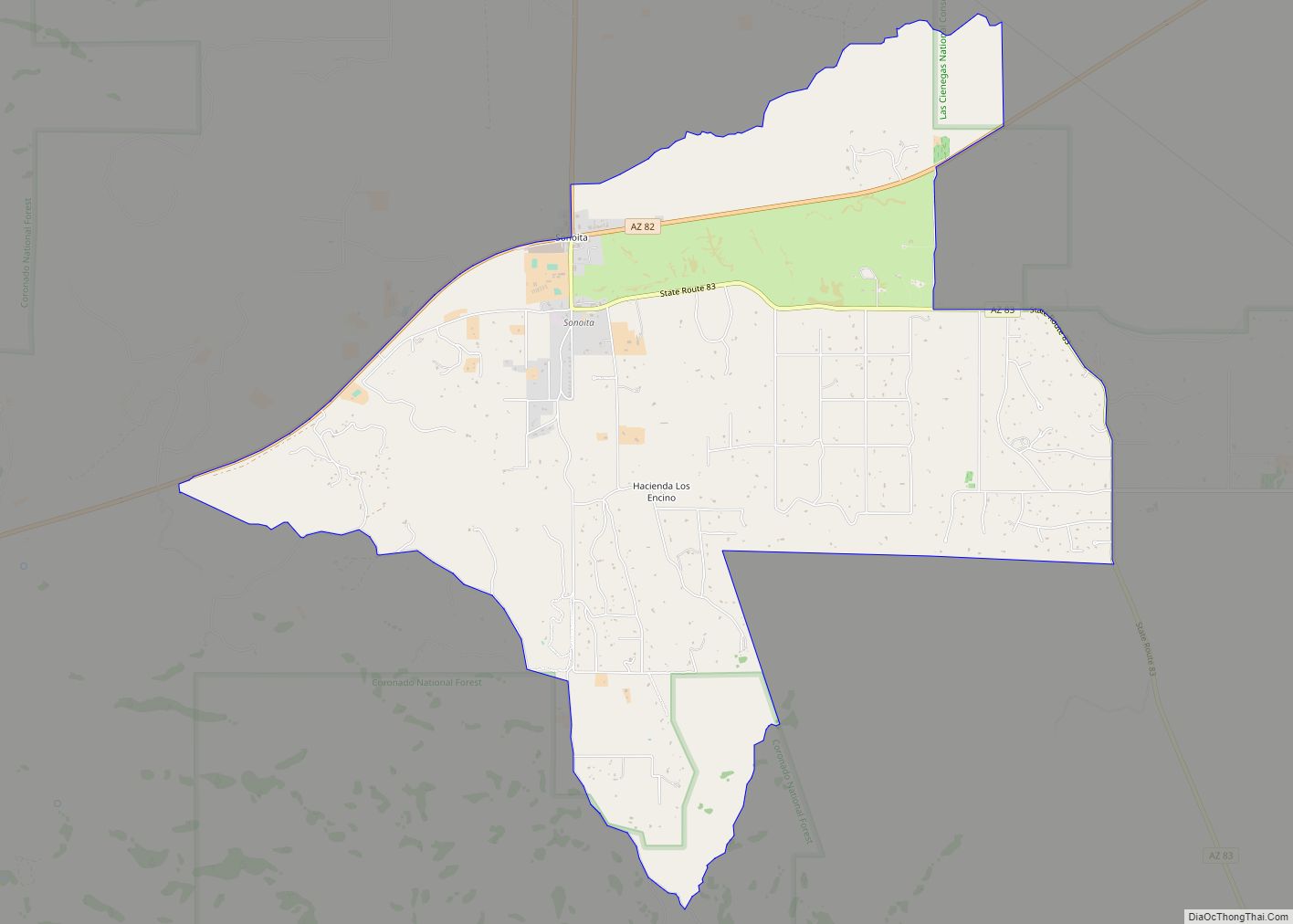 Map of Sonoita CDP