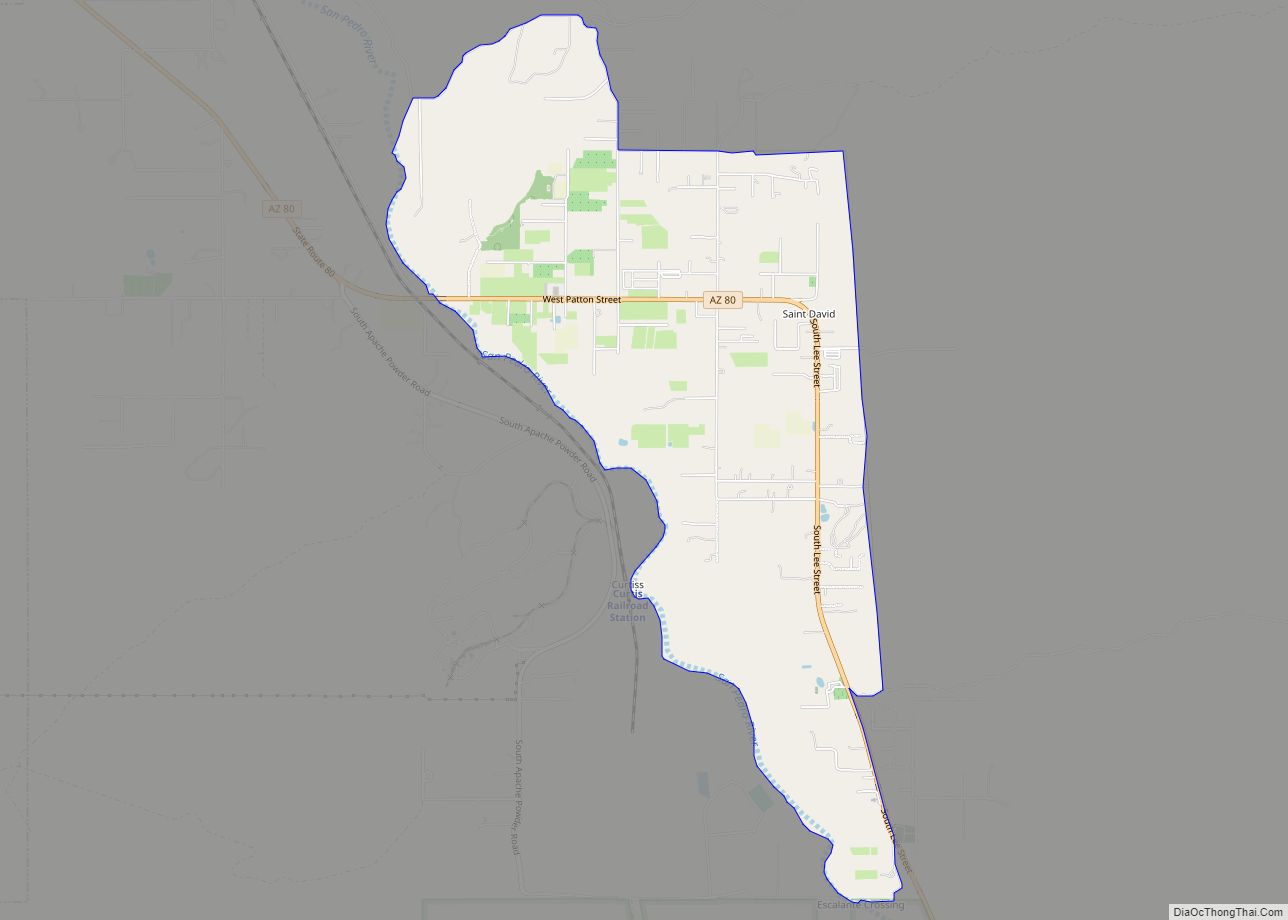 Map of St. David CDP, Arizona