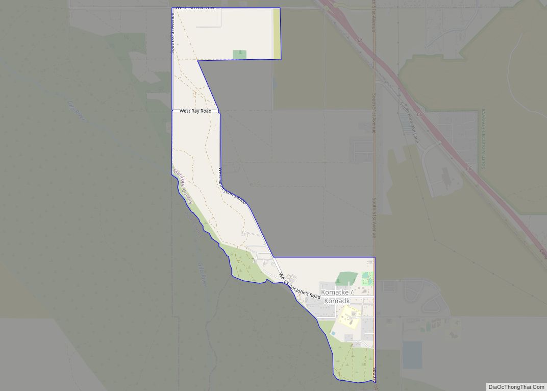 Map of St. Johns CDP, Arizona