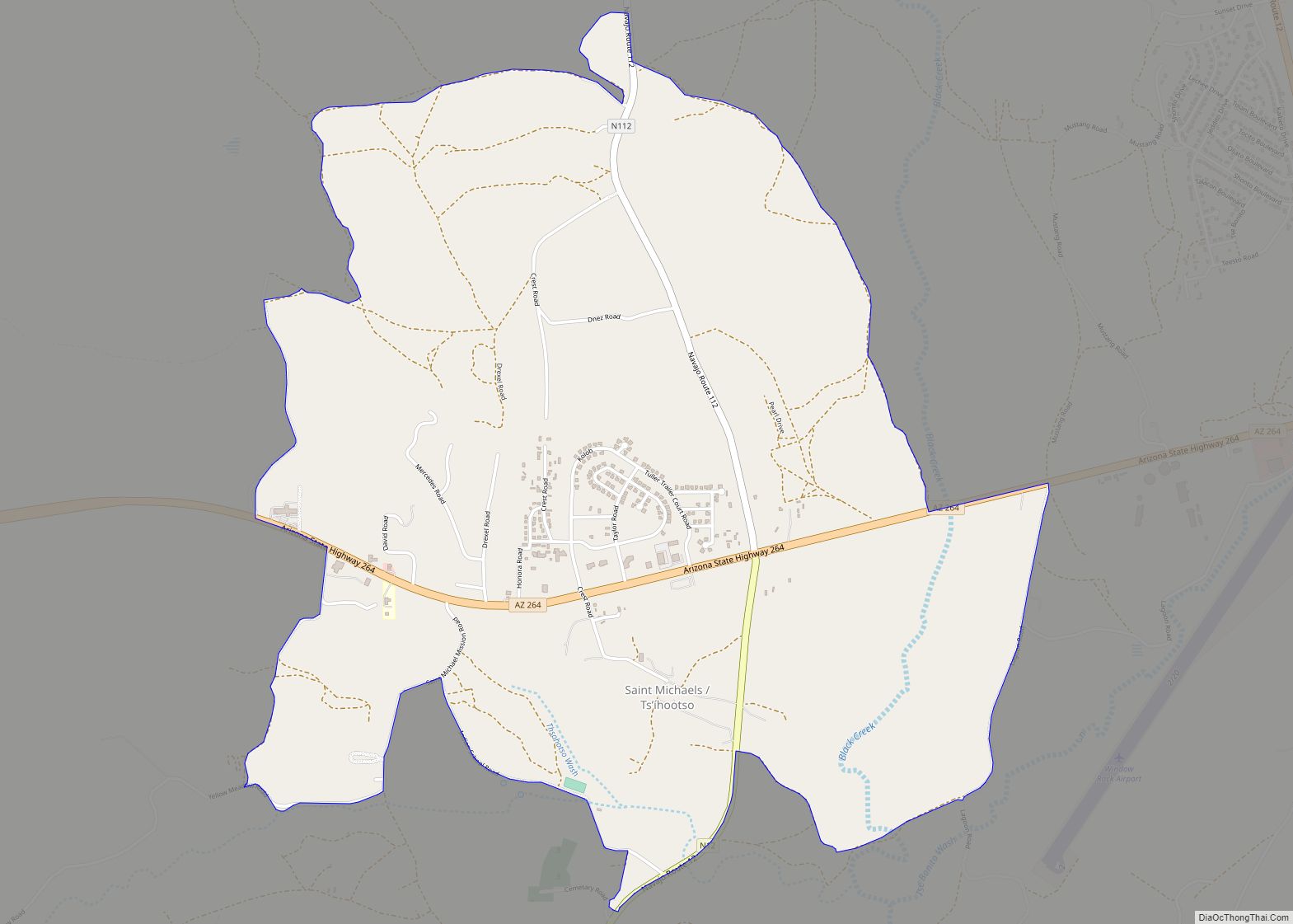 Map of St. Michaels CDP, Arizona