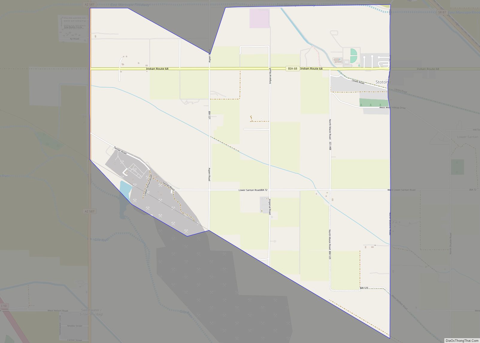 Map of Stotonic Village CDP