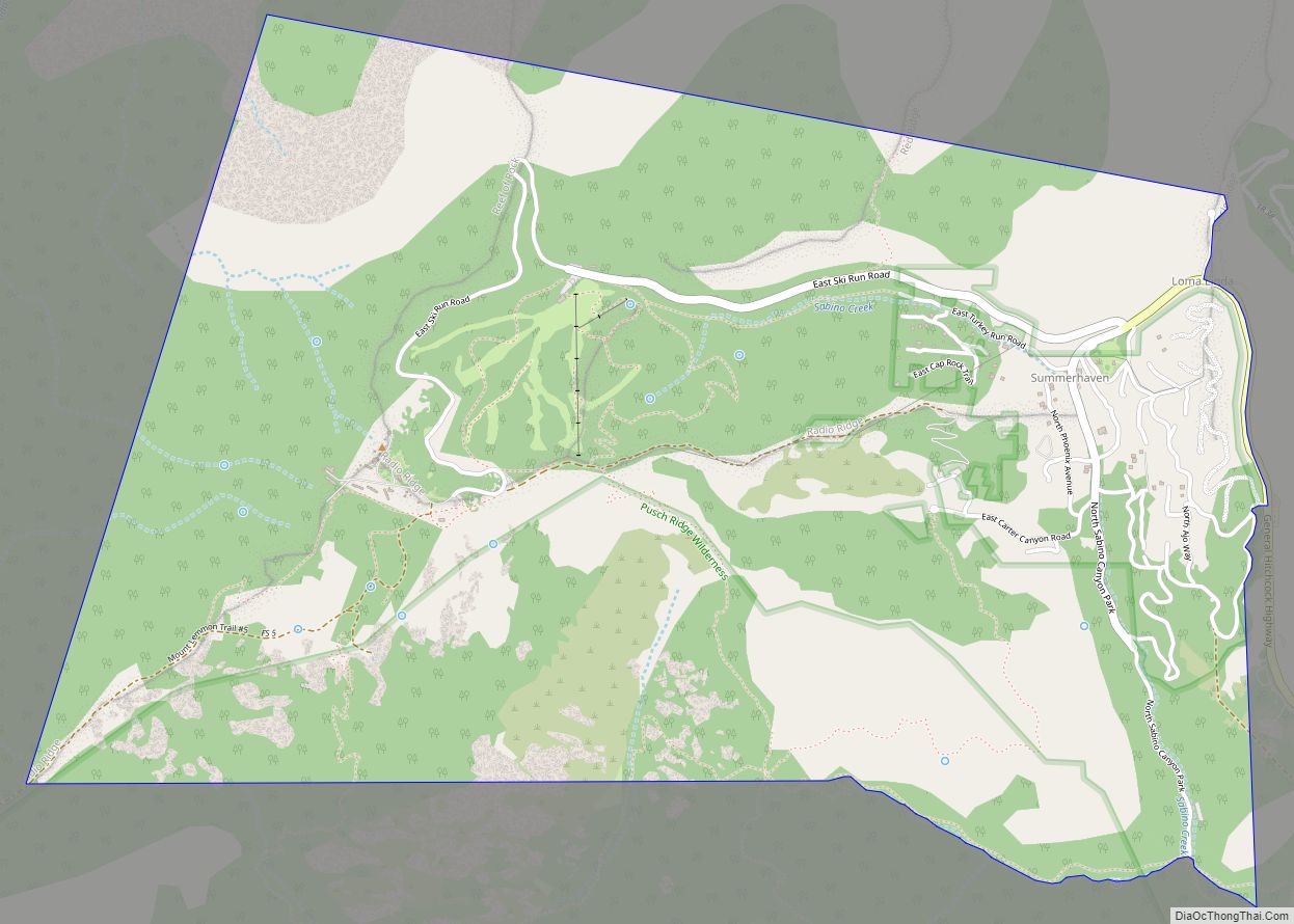 Map of Summerhaven CDP