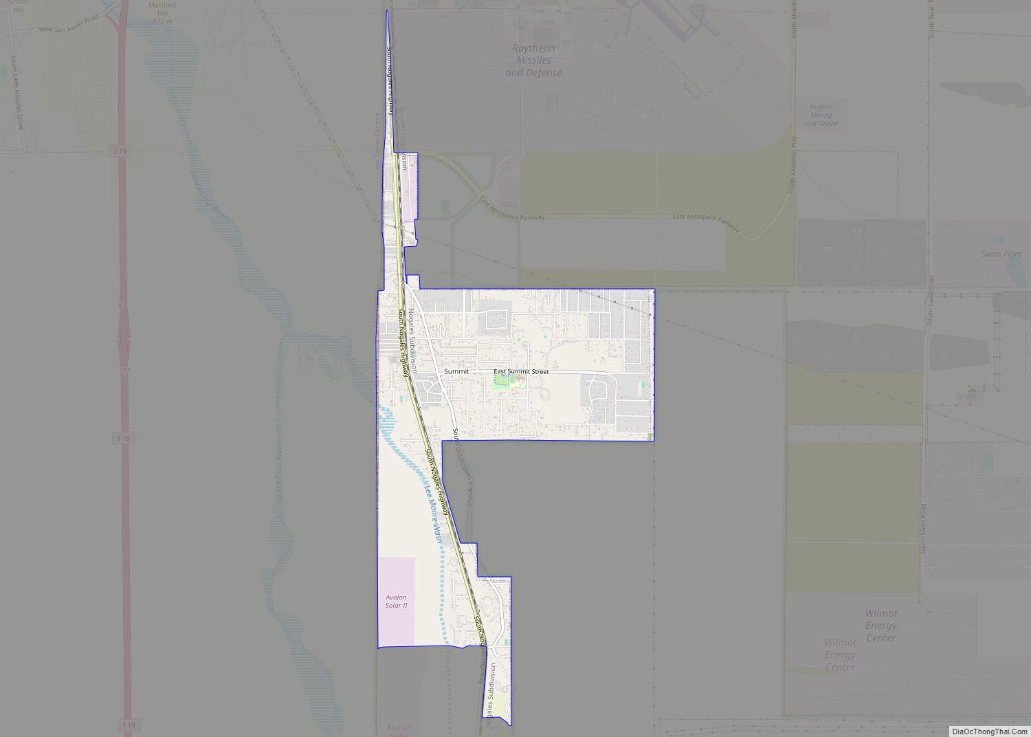 Map of Summit CDP, Arizona