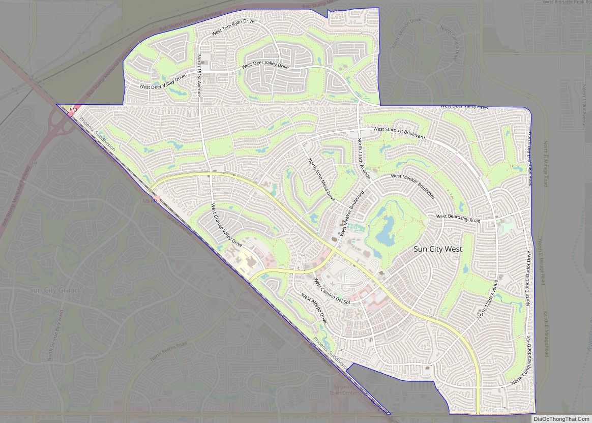 Map of Sun City West CDP