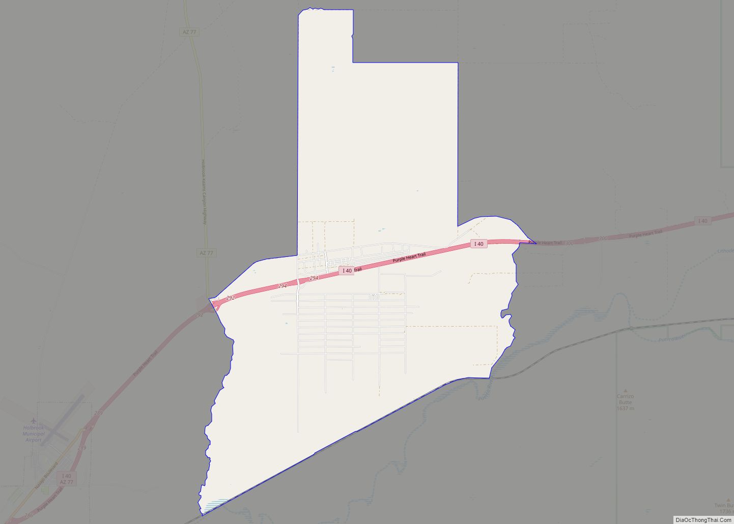 Map of Sun Valley CDP, Arizona