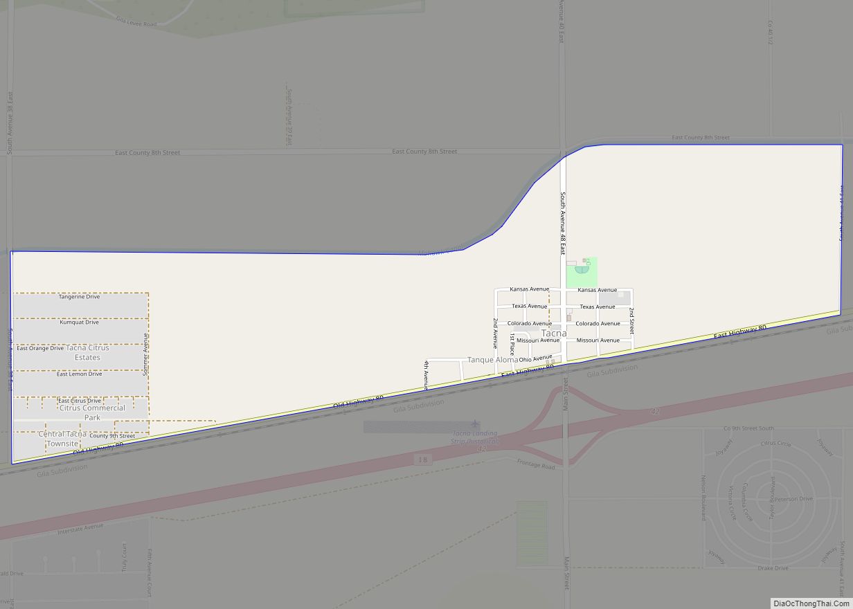 Map of Tacna CDP