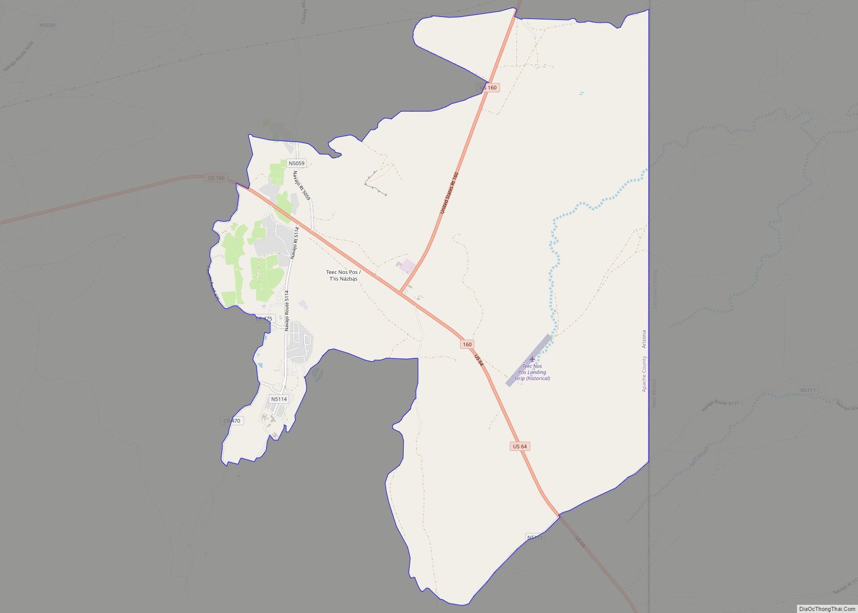 Map of Teec Nos Pos CDP