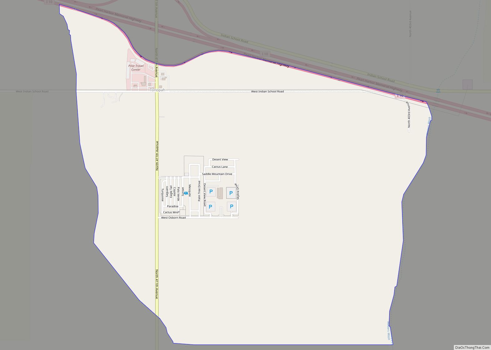 Map of Tonopah CDP