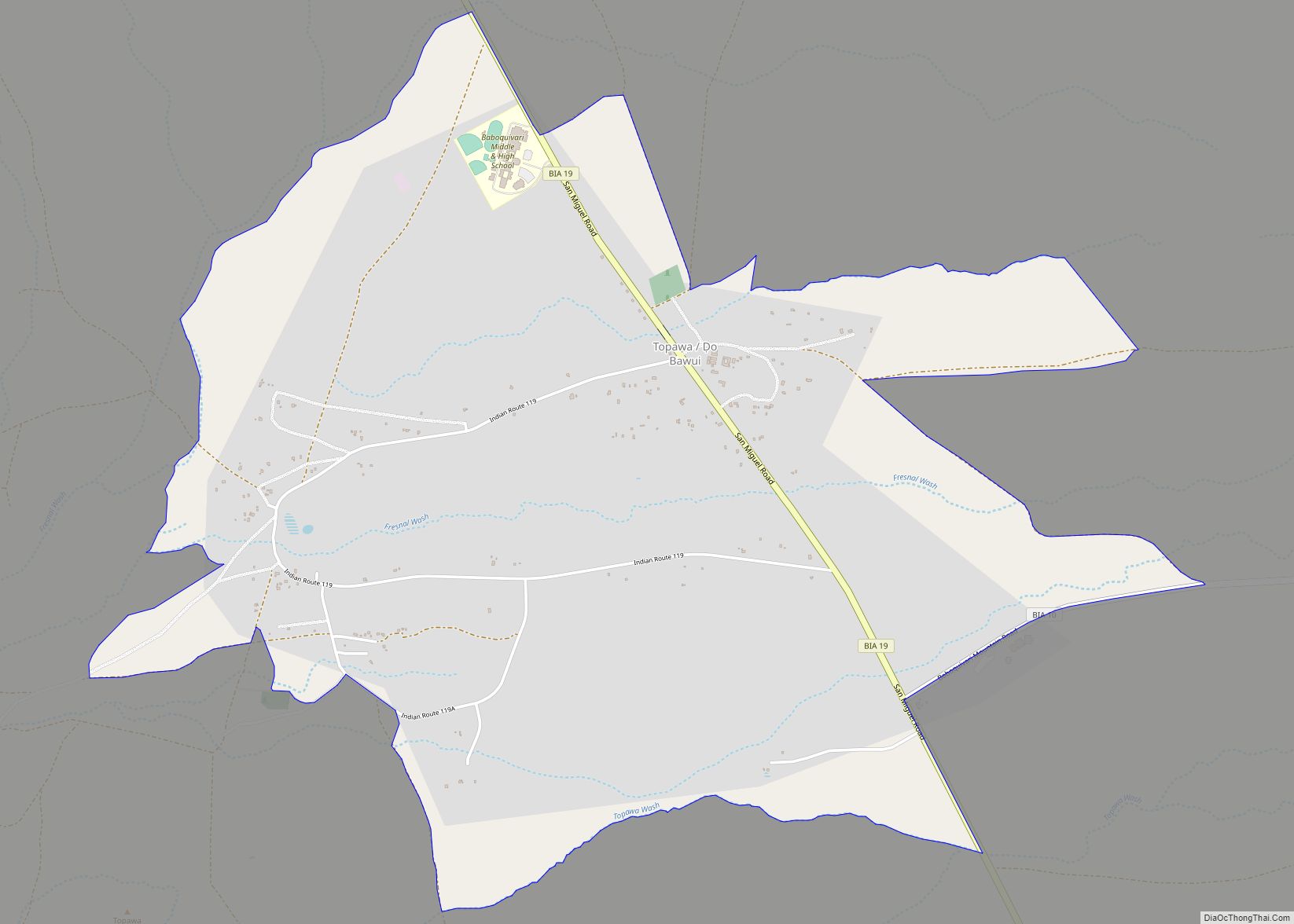 Map of Topawa CDP
