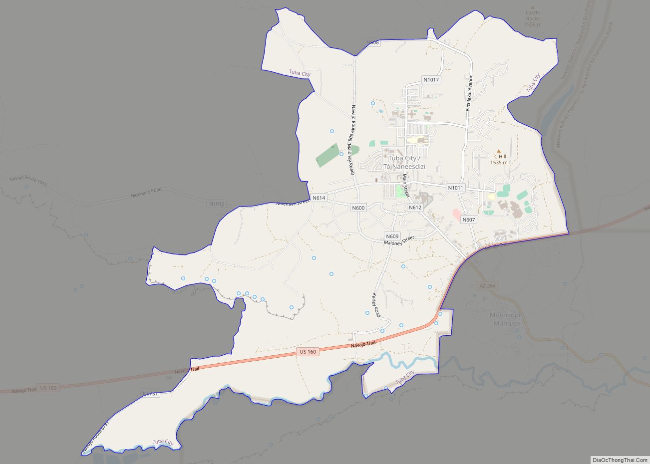 Map of Tuba City CDP