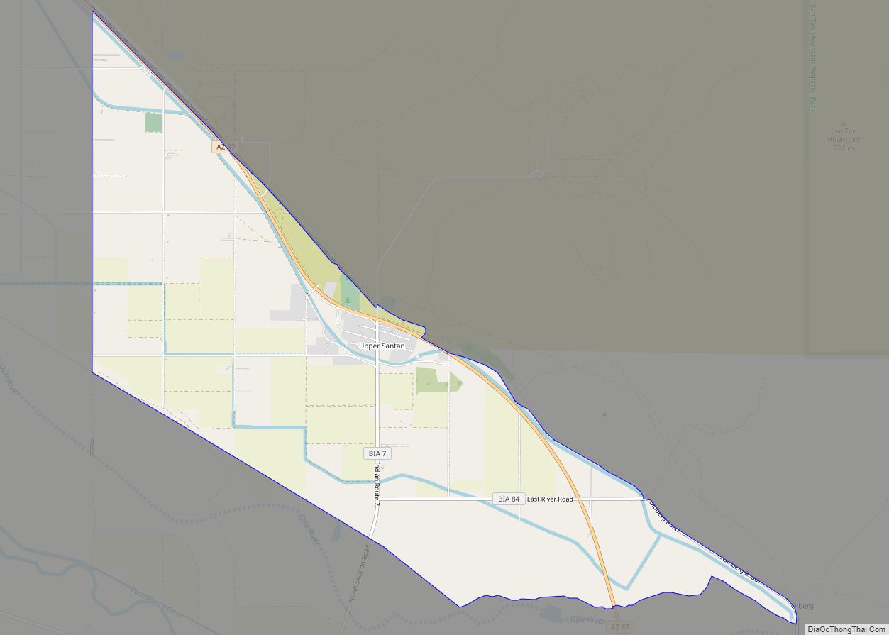 Map of Upper Santan Village CDP