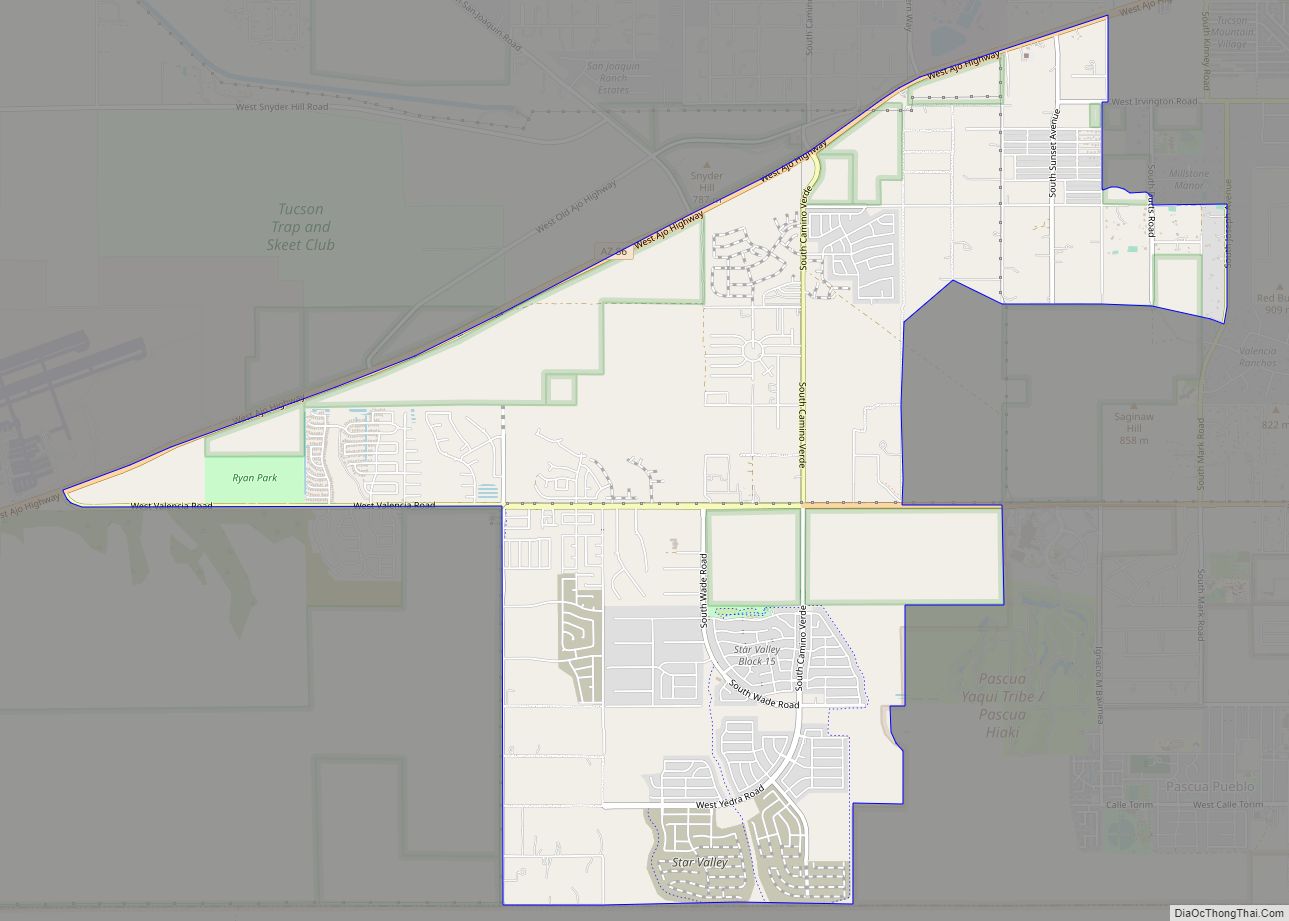Map of Valencia West CDP