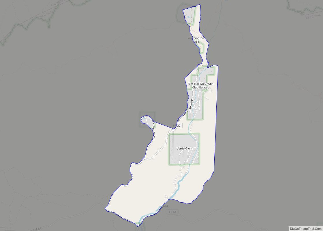 Map of Washington Park CDP