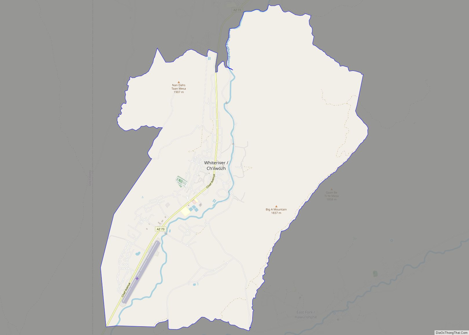 Map of Whiteriver CDP