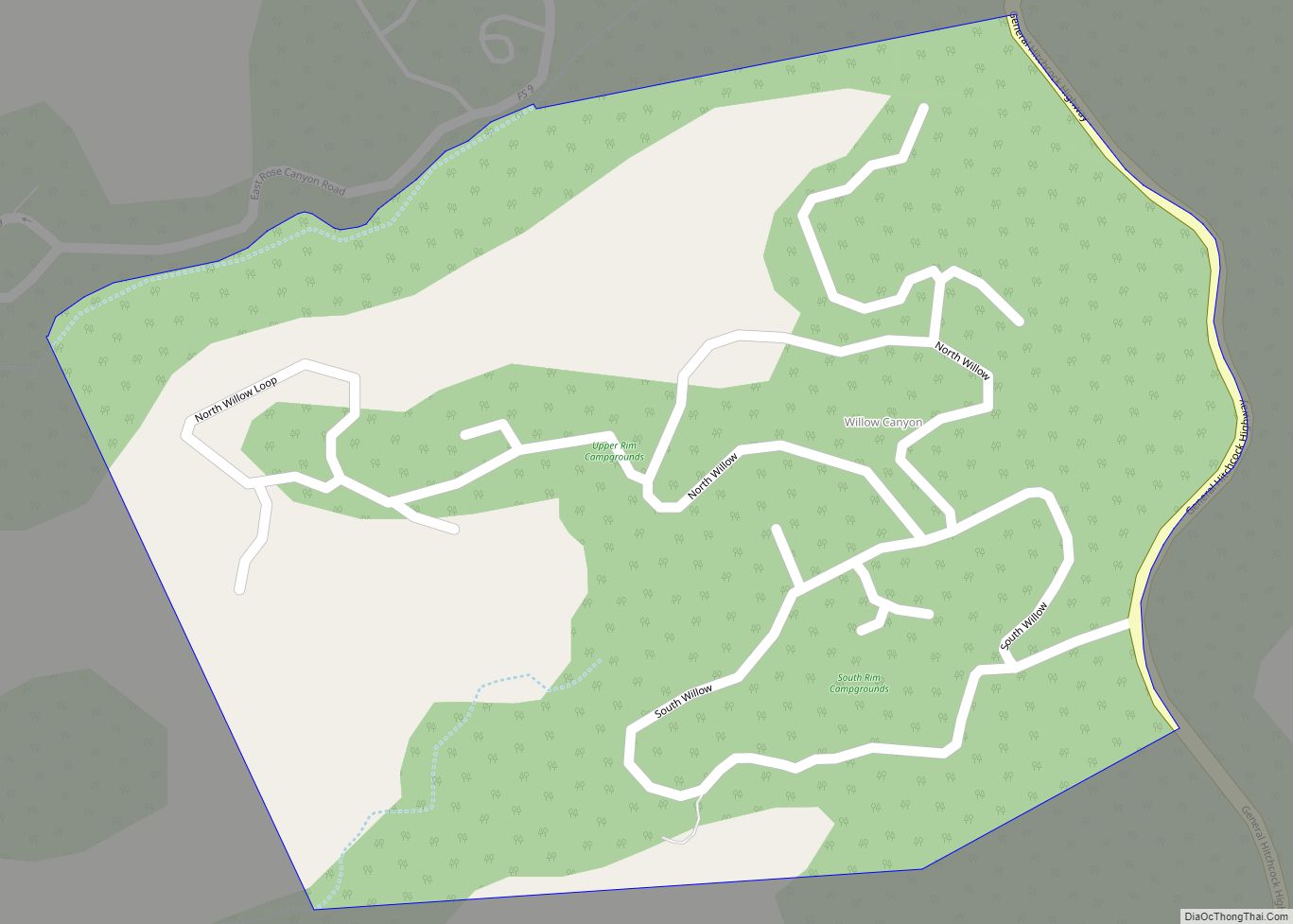 Map of Willow Canyon CDP