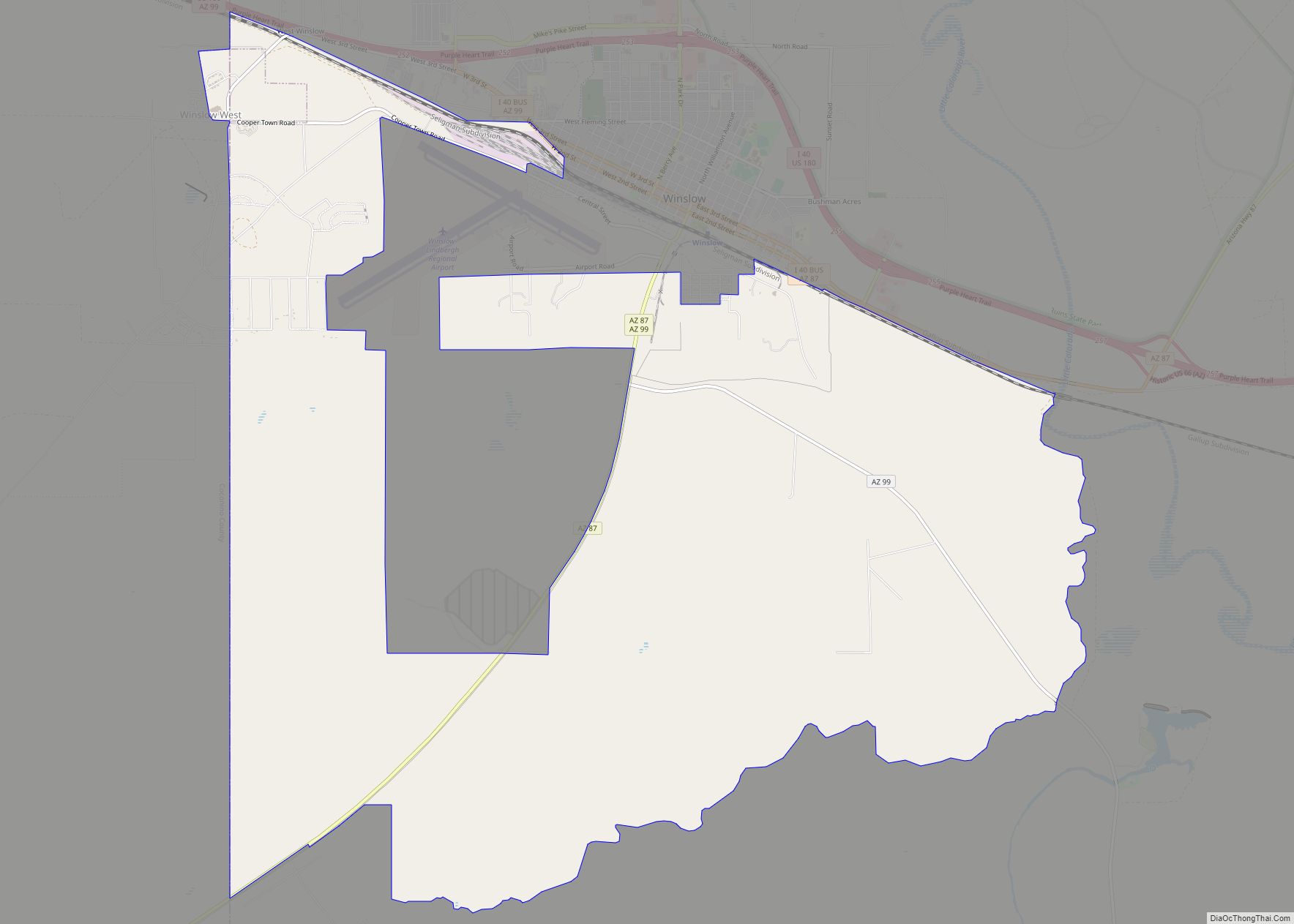Map of Winslow West CDP