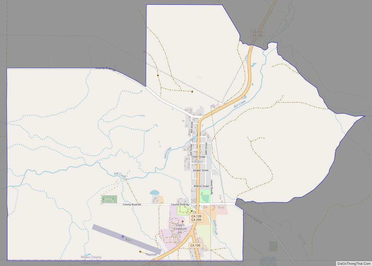 Map of Adin CDP