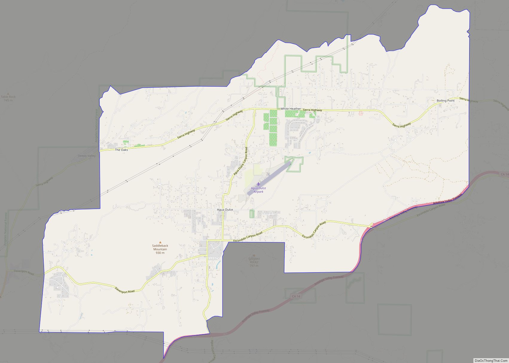 Map of Agua Dulce CDP