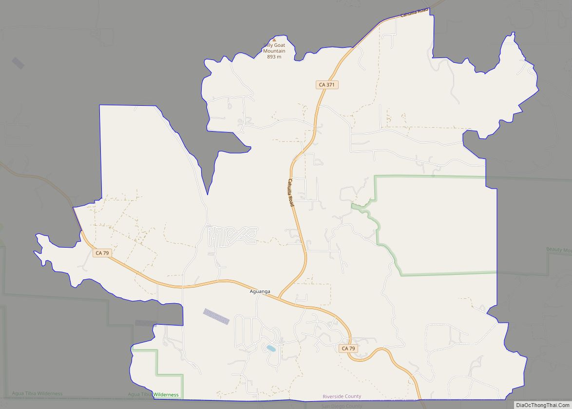 Map of Aguanga CDP