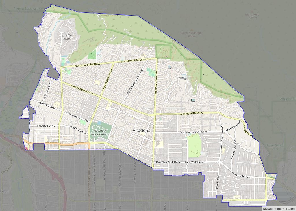 Map of Altadena CDP