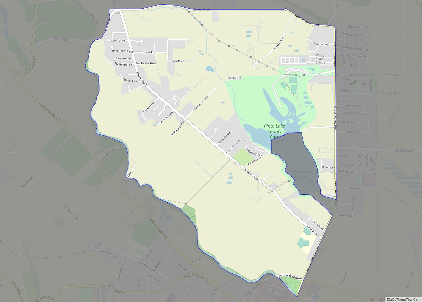 Map of Amesti CDP