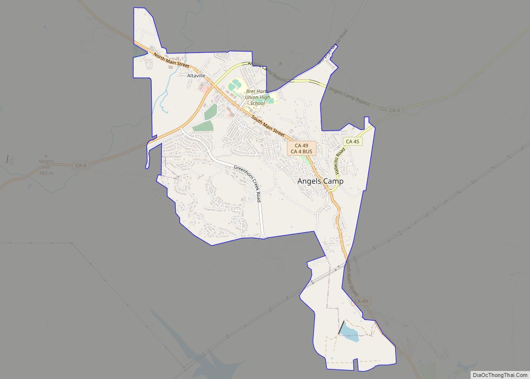 Map of Angels city