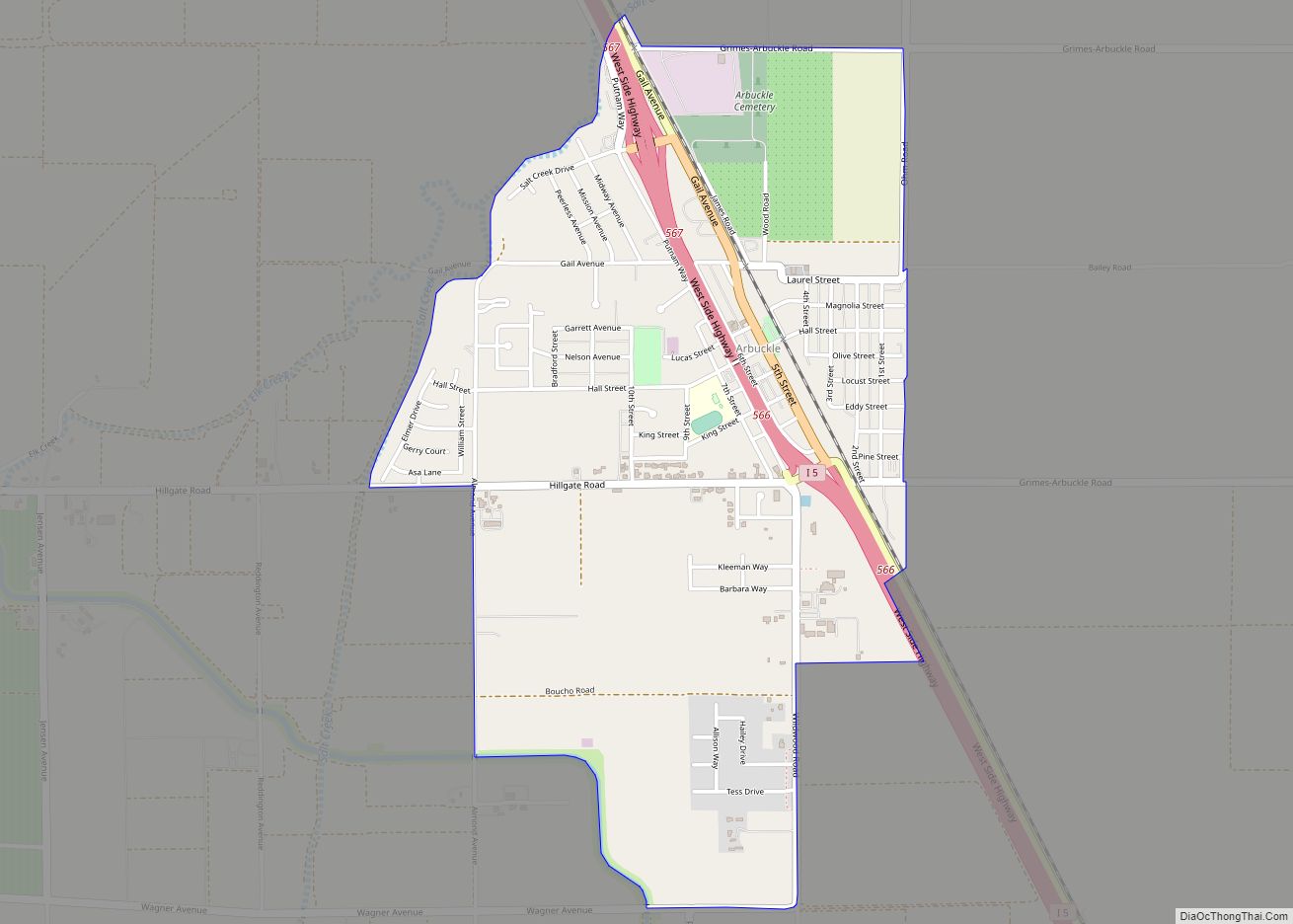 Map of Arbuckle CDP