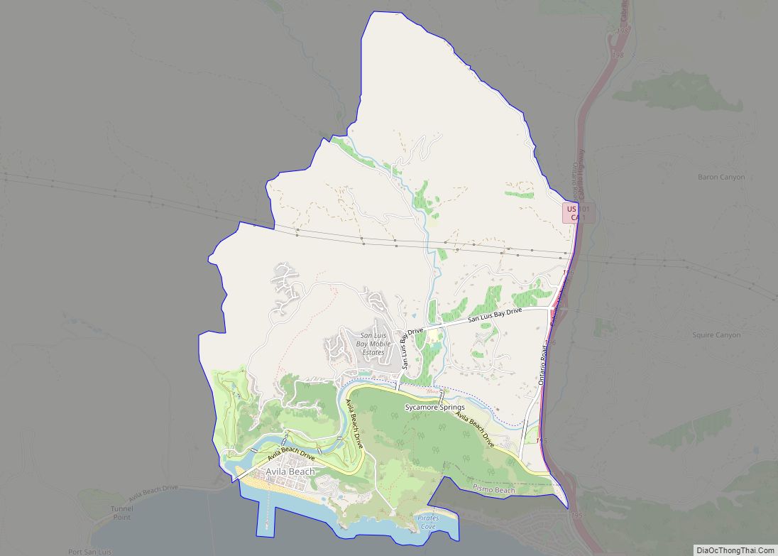 Map of Avila Beach CDP