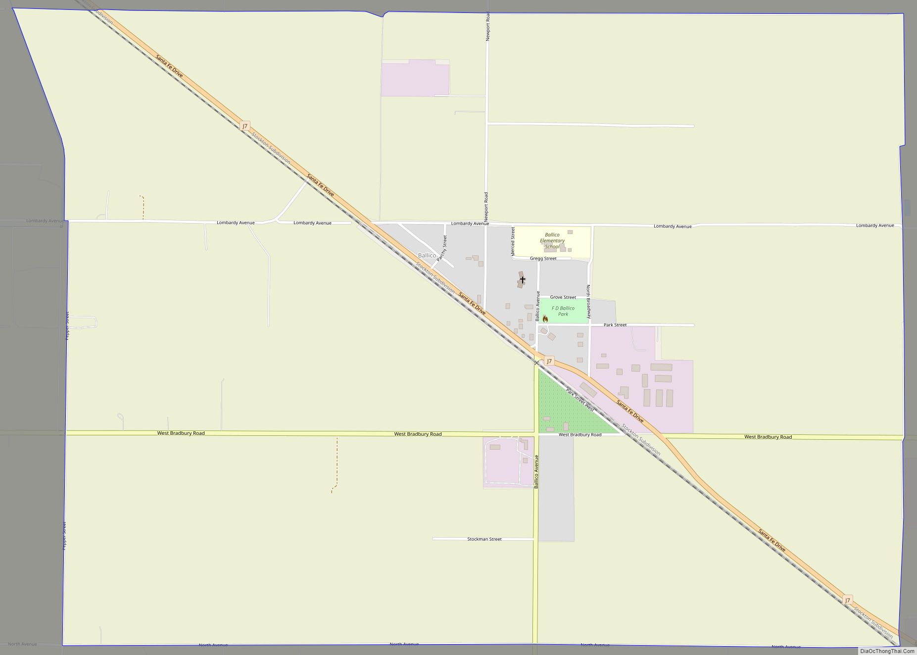 Map of Ballico CDP