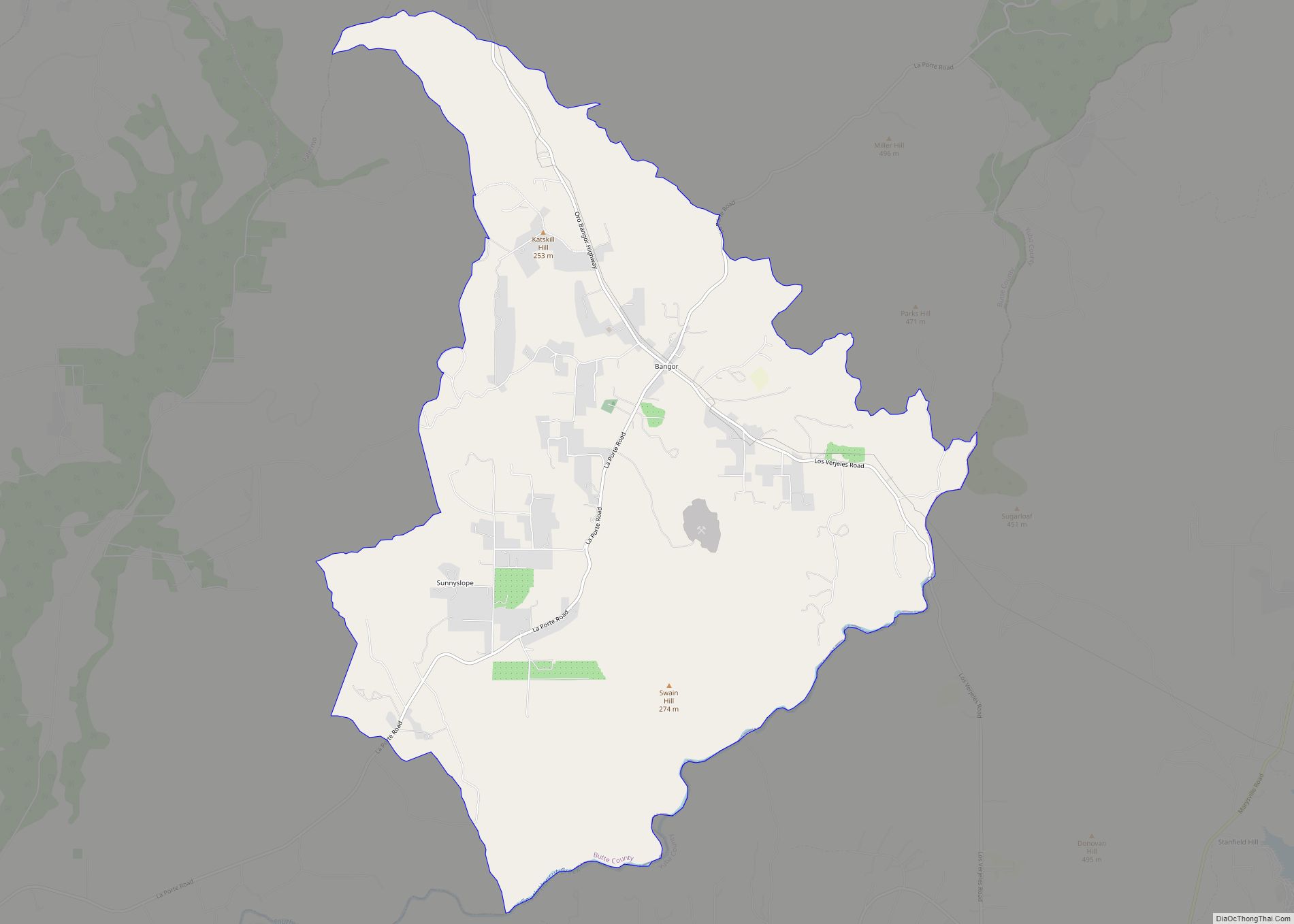 Map of Bangor city