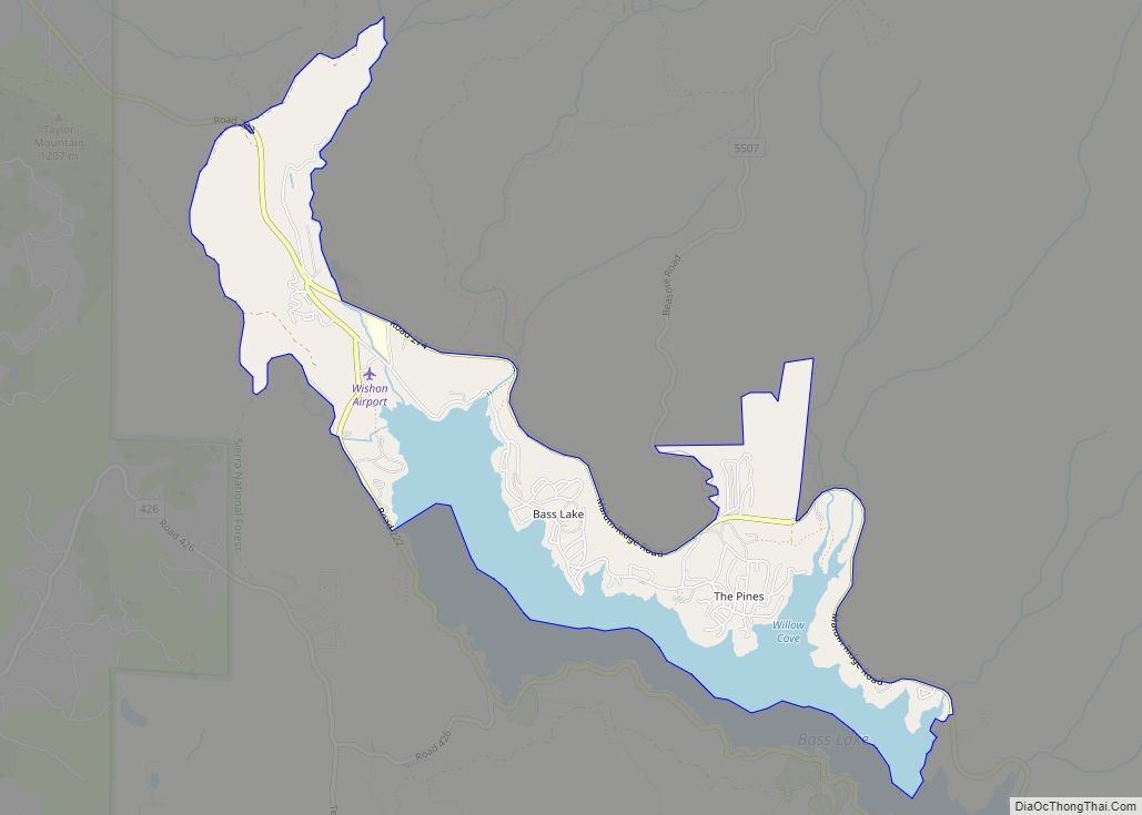 Map of Bass Lake CDP