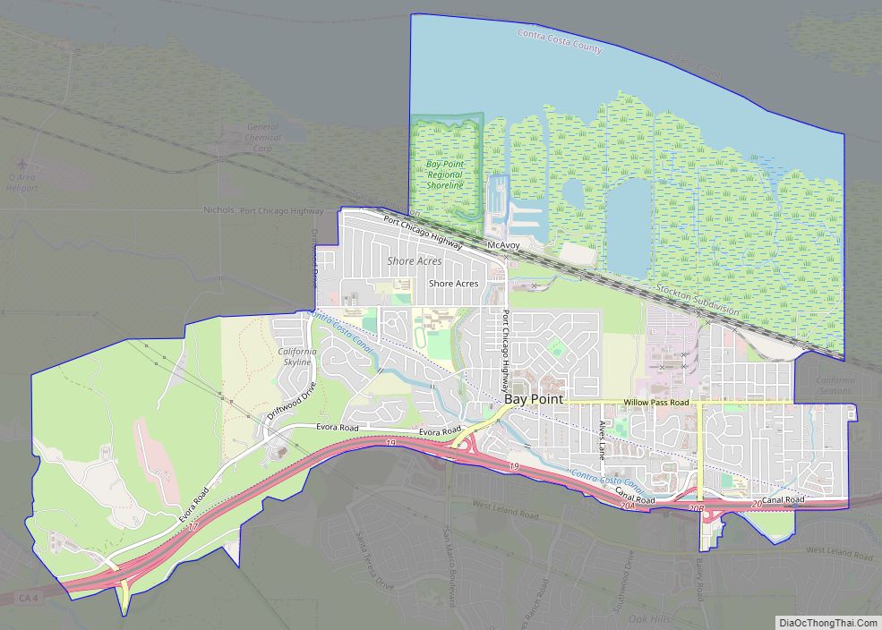 Map of Bay Point CDP