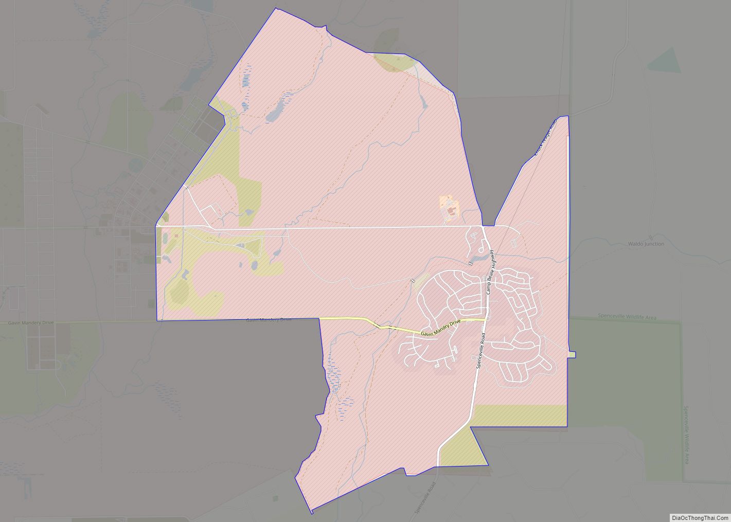Map of Beale AFB CDP