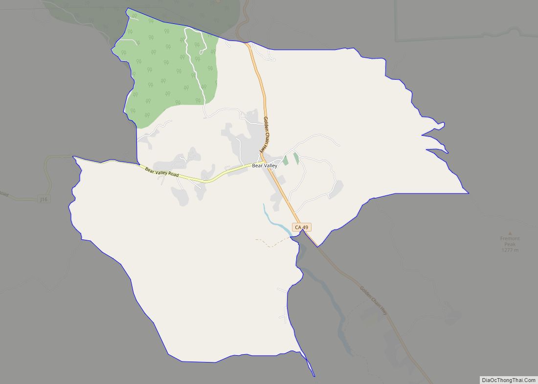 Map of Bear Valley CDP